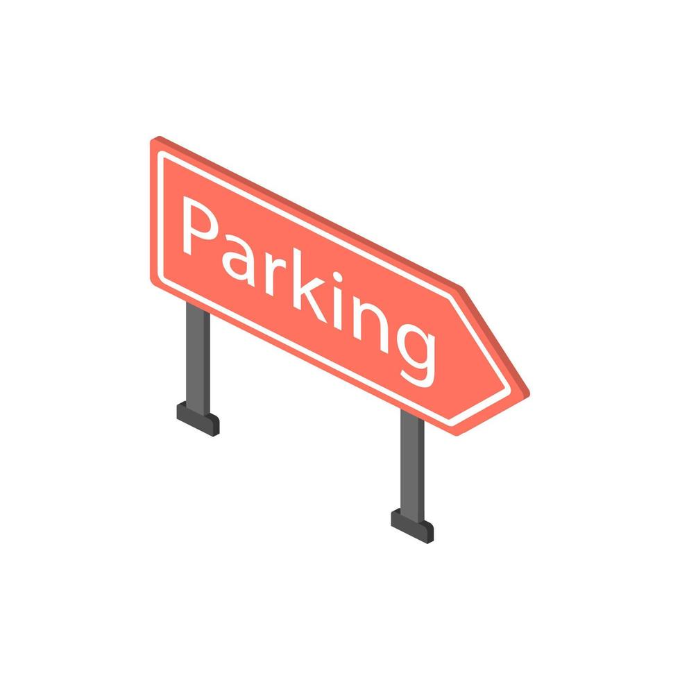 Parking area isometric vector icon