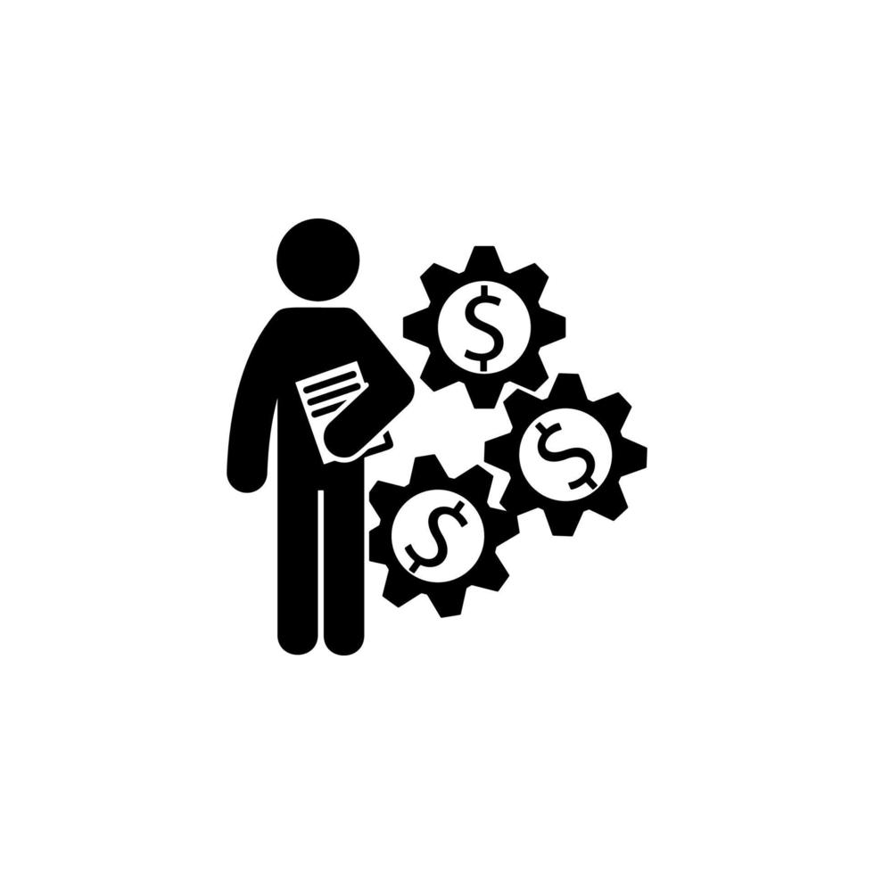 man with business degree vector icon