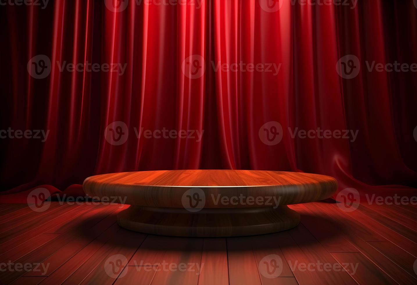 Empty wooden table and blurred background. For product display photo