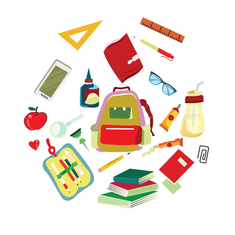 Illustration back to school education background vector