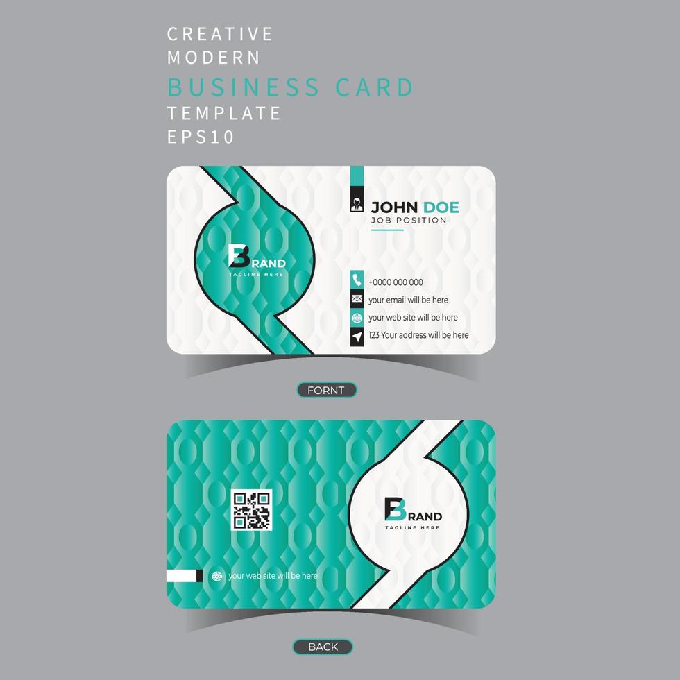 Corporate Modern Pattern Business Card Design Template, Free vector geometric shape,  vector illustration..