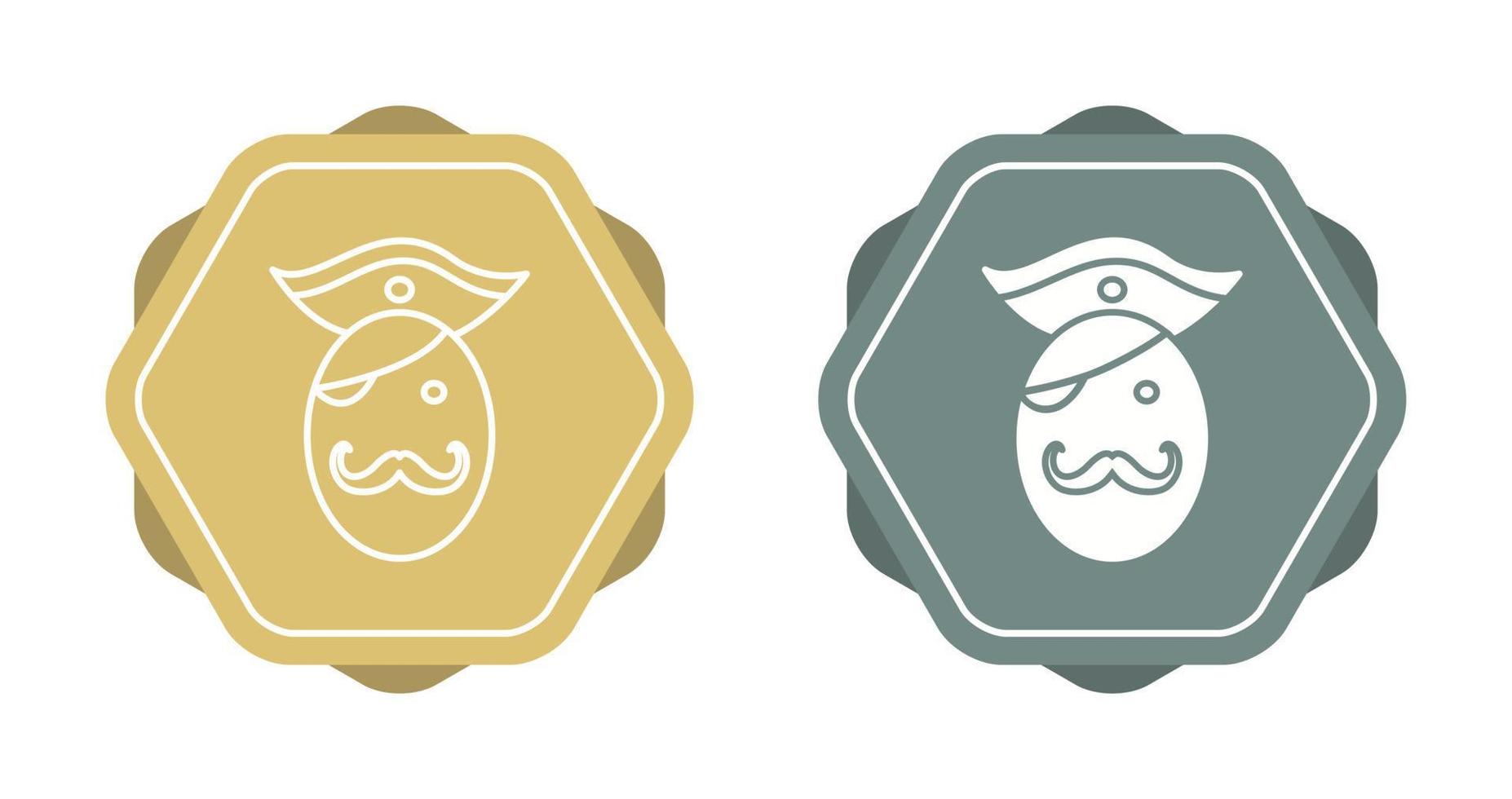 Pirate in Hat Vector Icon