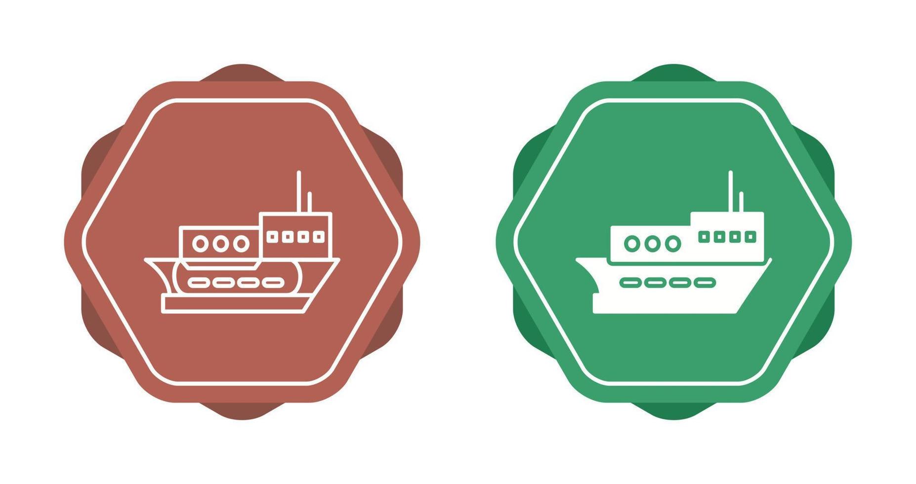 icono de vector de barco de entrega