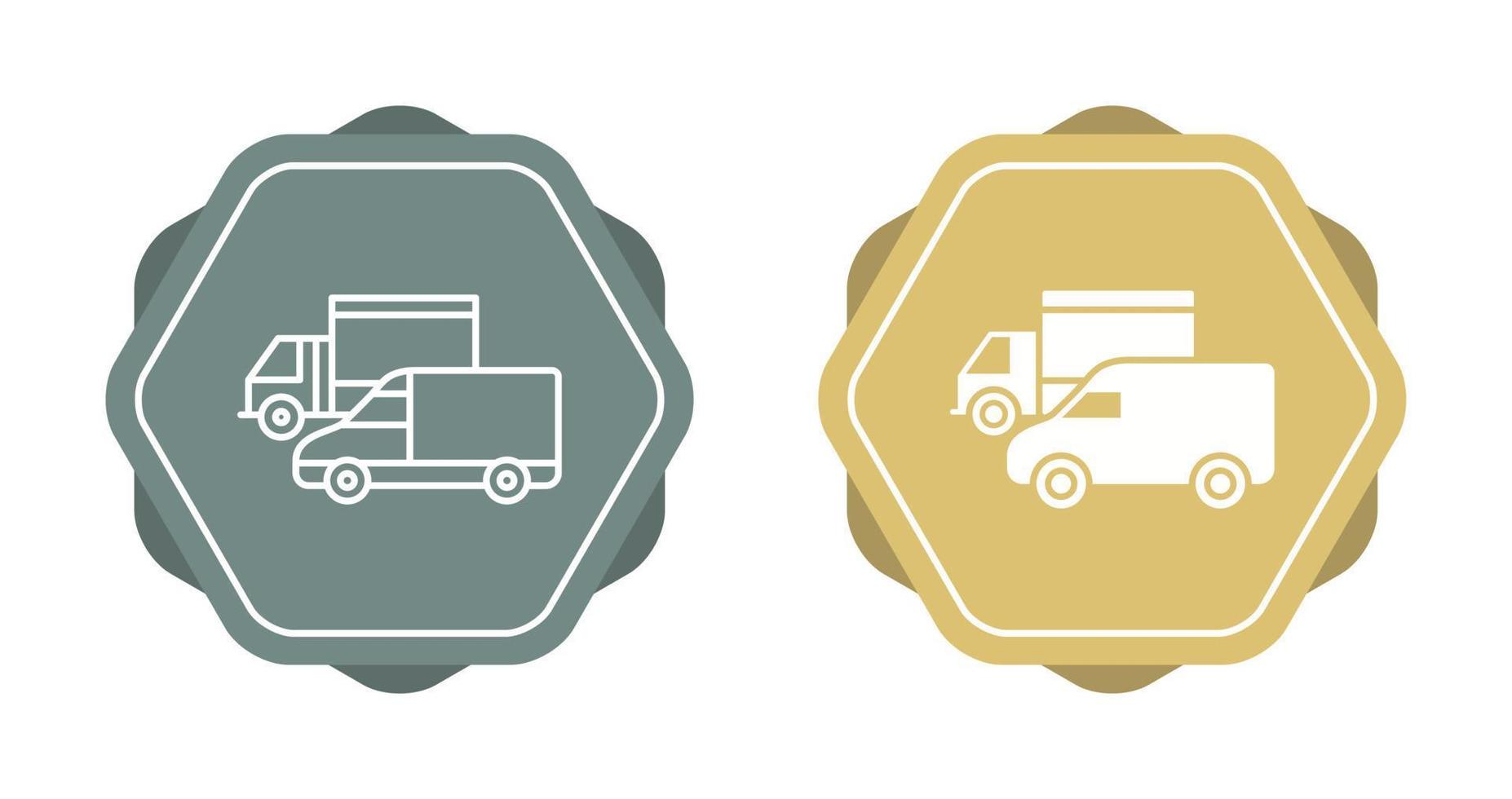 Parked Trucks Vector Icon