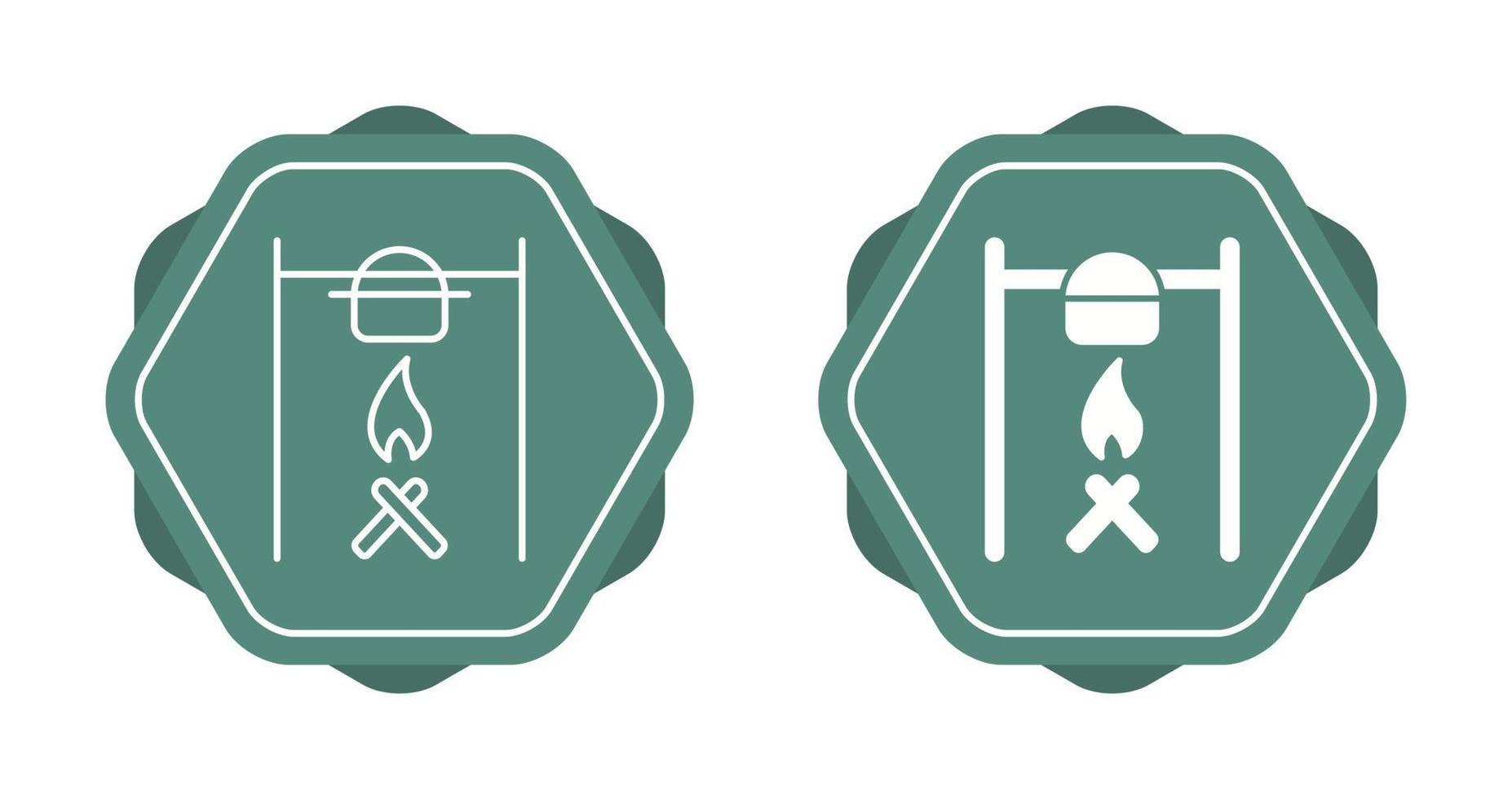 Camp Fire Vector Icon