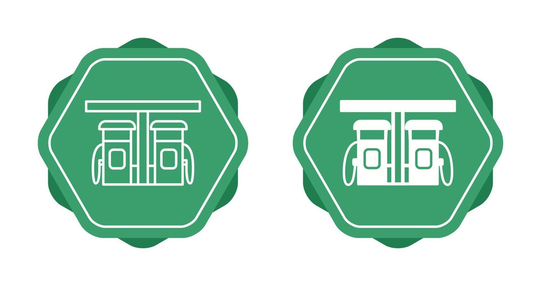 icono de vector de estación de gasolina