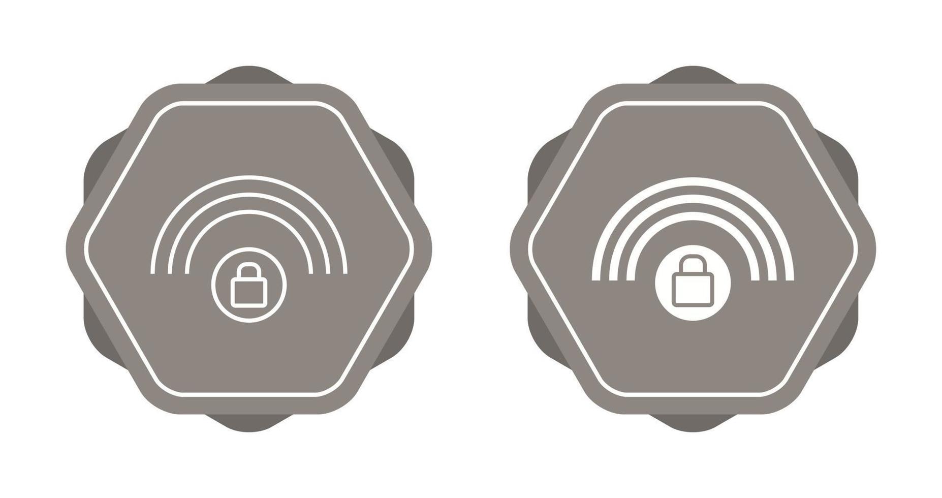 icono de vector wifi protegido