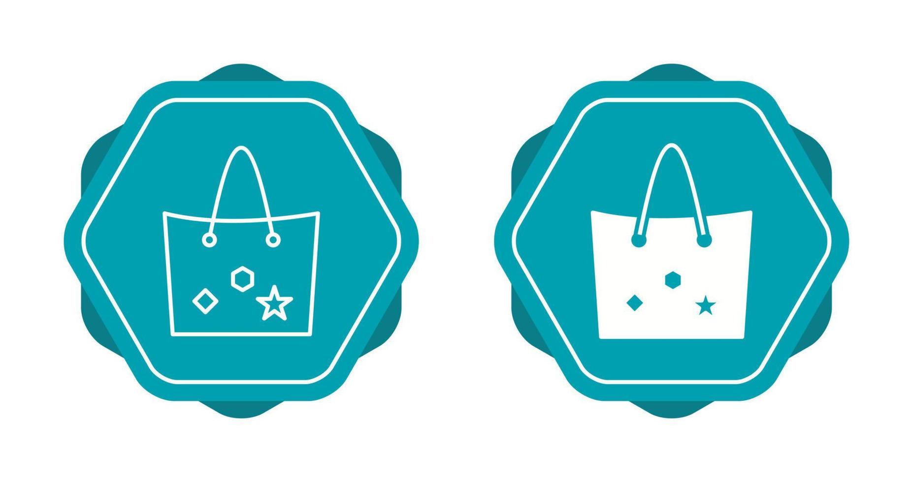 Bag with Tags Vector Icon