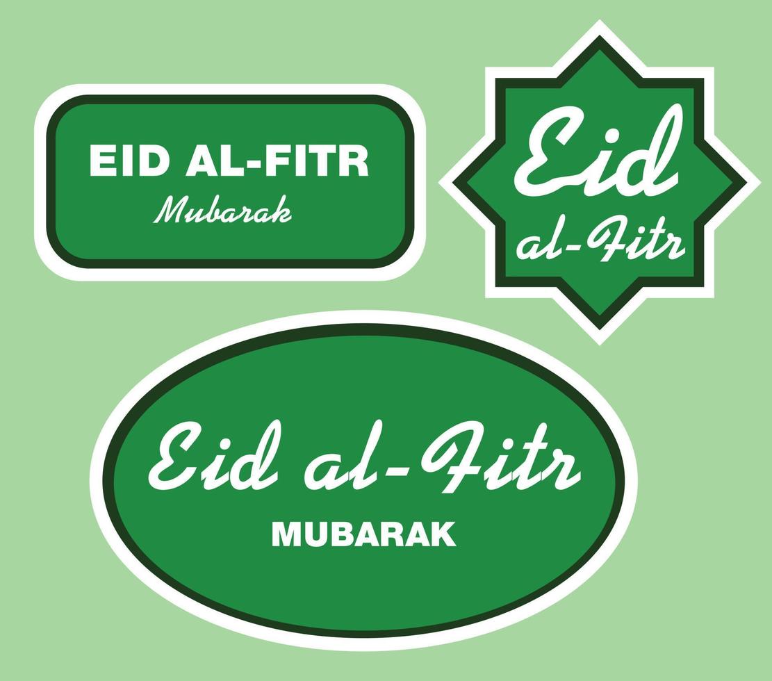 Eid al-Fitr Themed Stickers vector