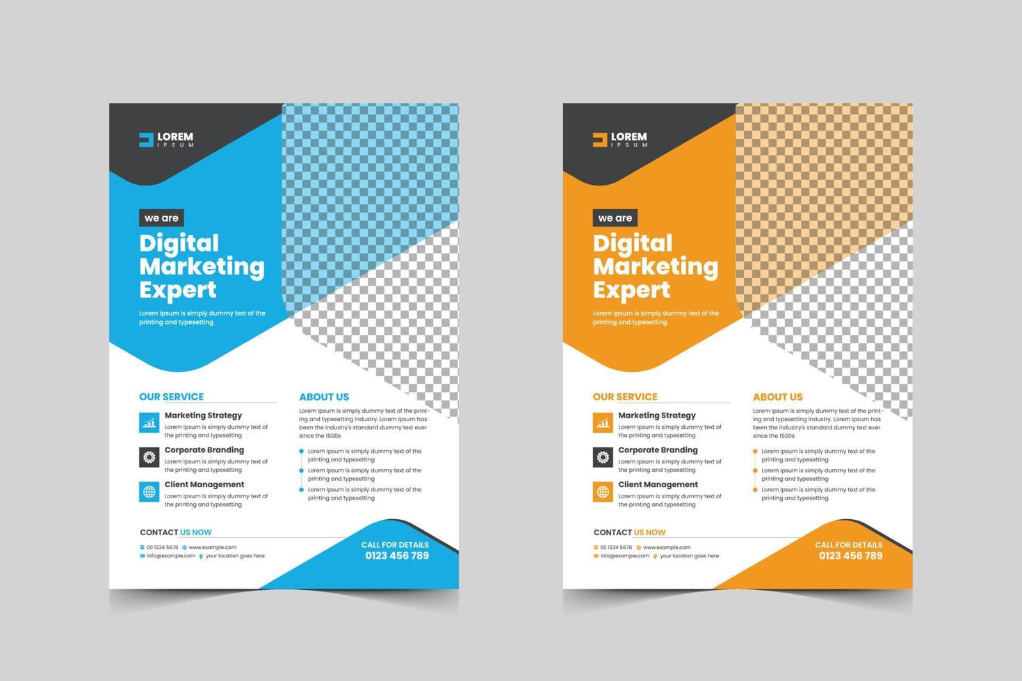 Modern flyer template design for a business proposal, corporate, advertisement, marketing, promotion vector