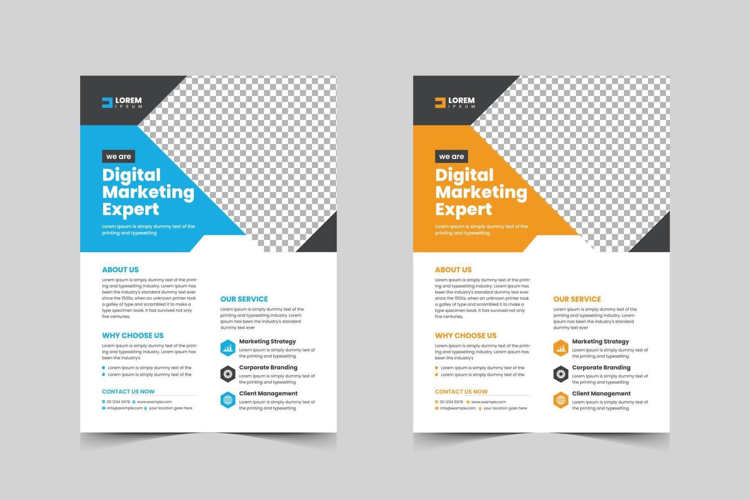 Modern flyer template design for a business proposal, corporate, advertisement, marketing, promotion vector
