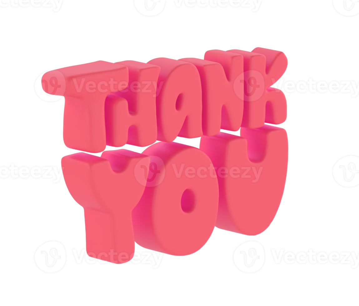 Thank you orange lettering 3d text icon hand drawn, thanksgiving day Cute illustration isolated transparent png background