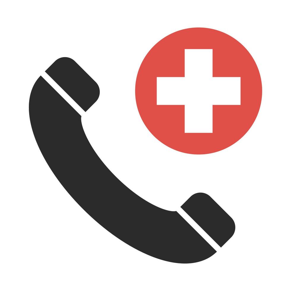 Emergency icon number call, ambulance hotline contact, phone health medical vector