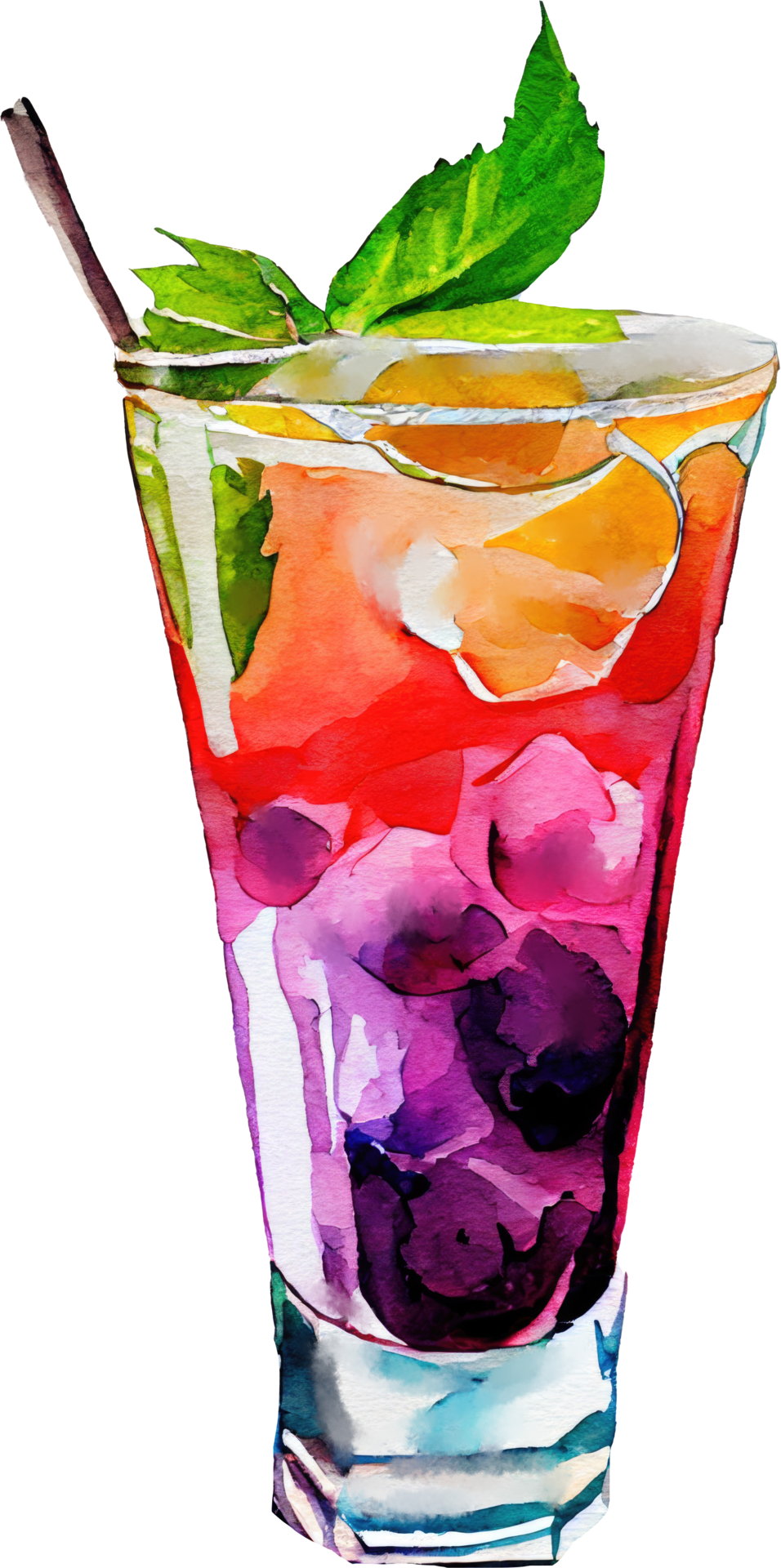 Free Cocktail Summer Watercolor 22371915 PNG with Transparent Background