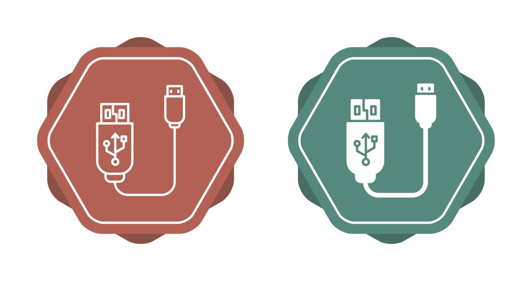 icono de vector de cable usb