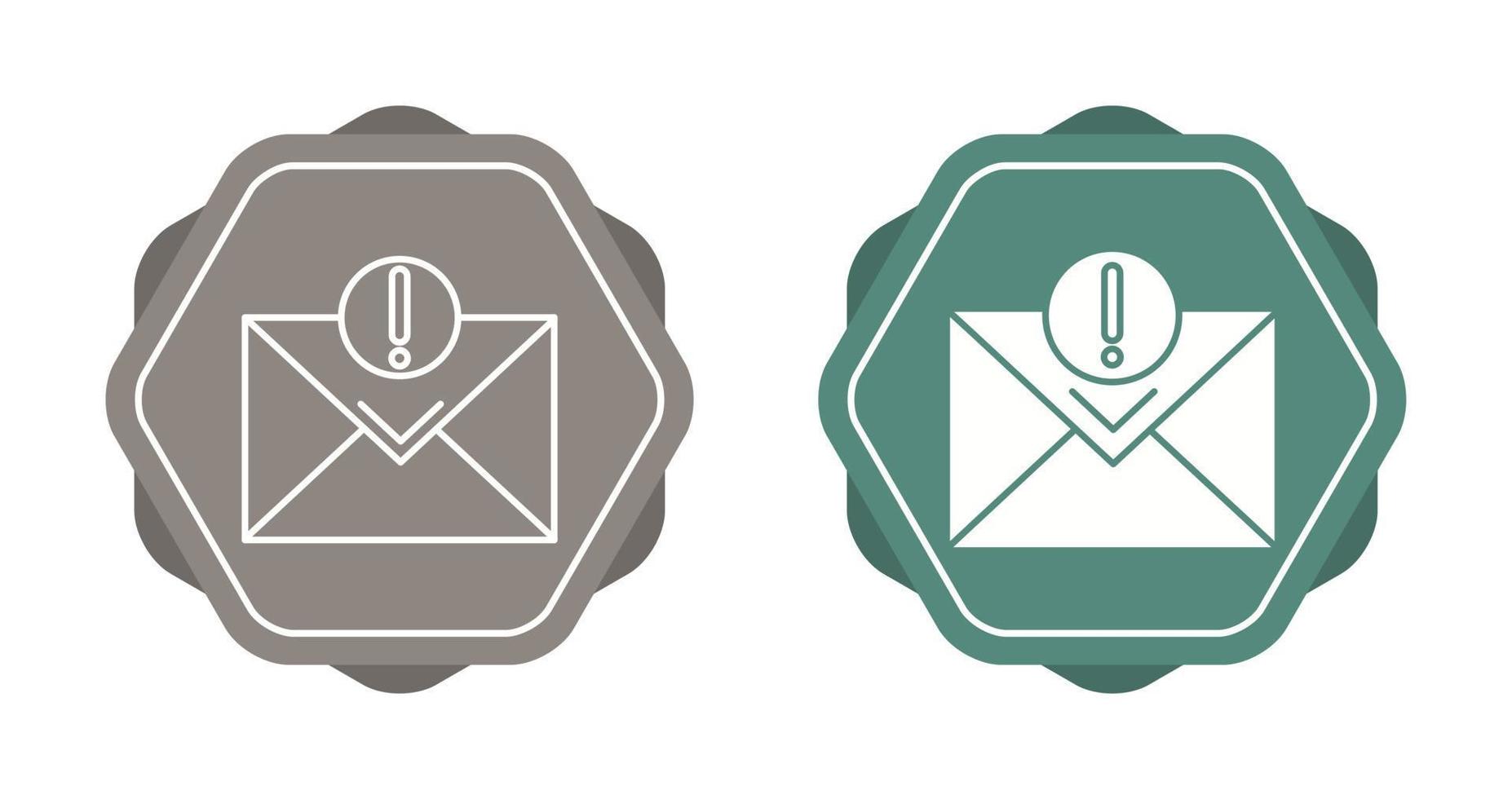 icono de vector de correo urgente