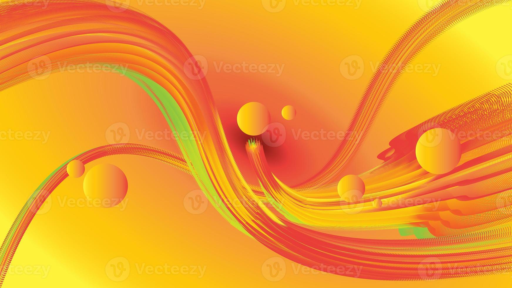 orange abstract background with somethings like dna and orange planet sucked in to hole photo