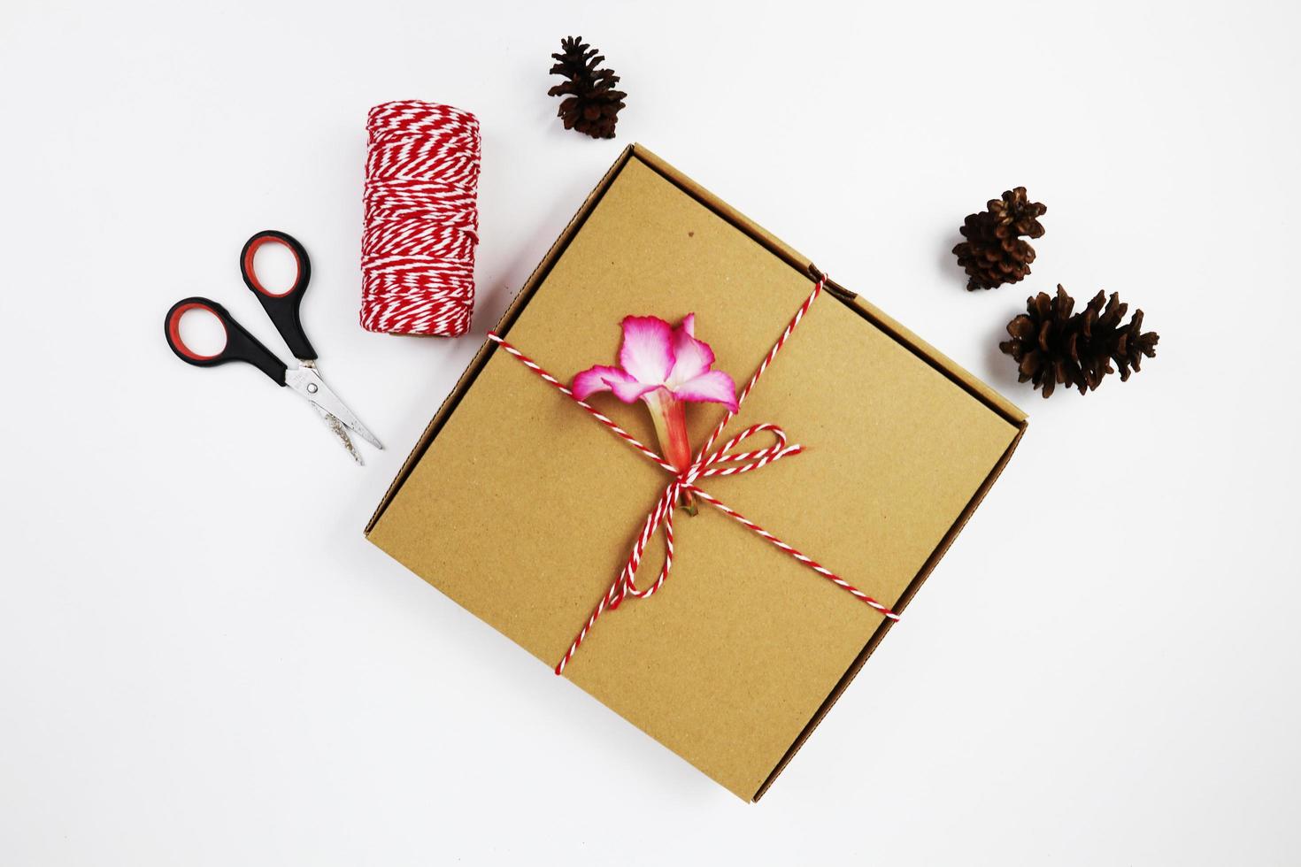 creativity tools and box packaging free mockup photo