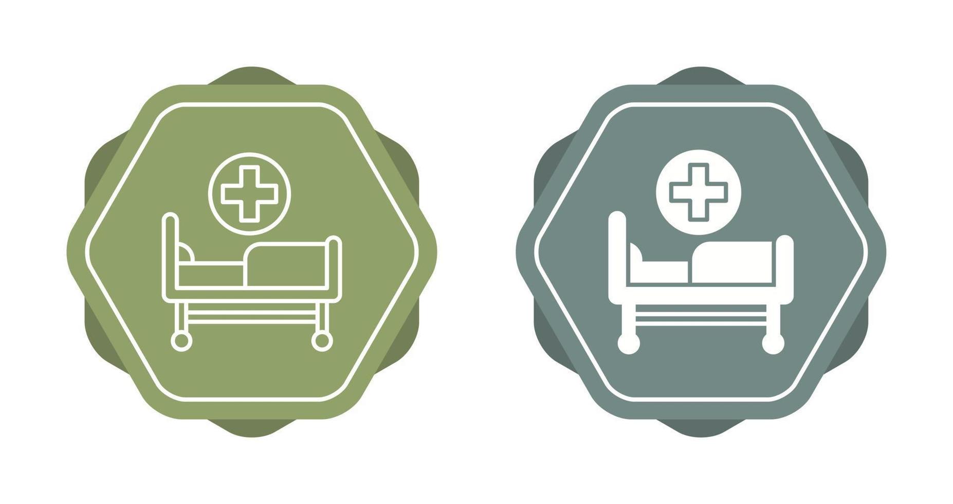 icono de vector de cama de hospital