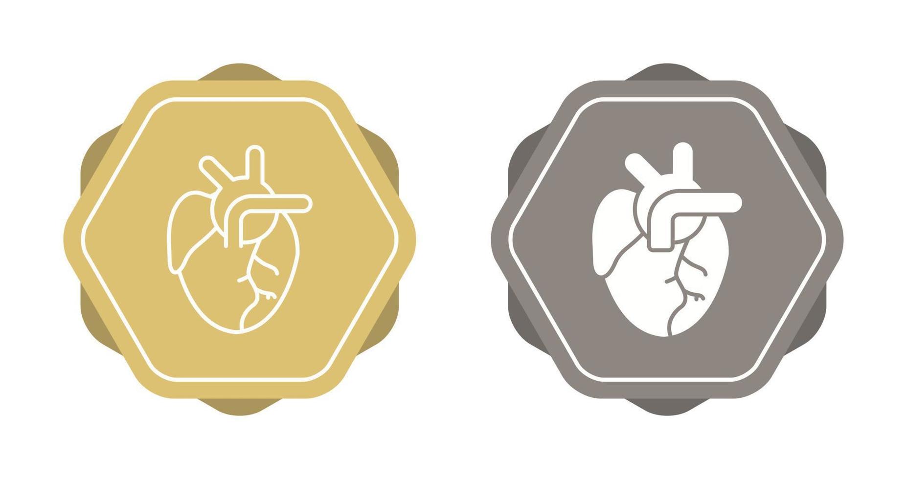 icono de vector de corazón médico