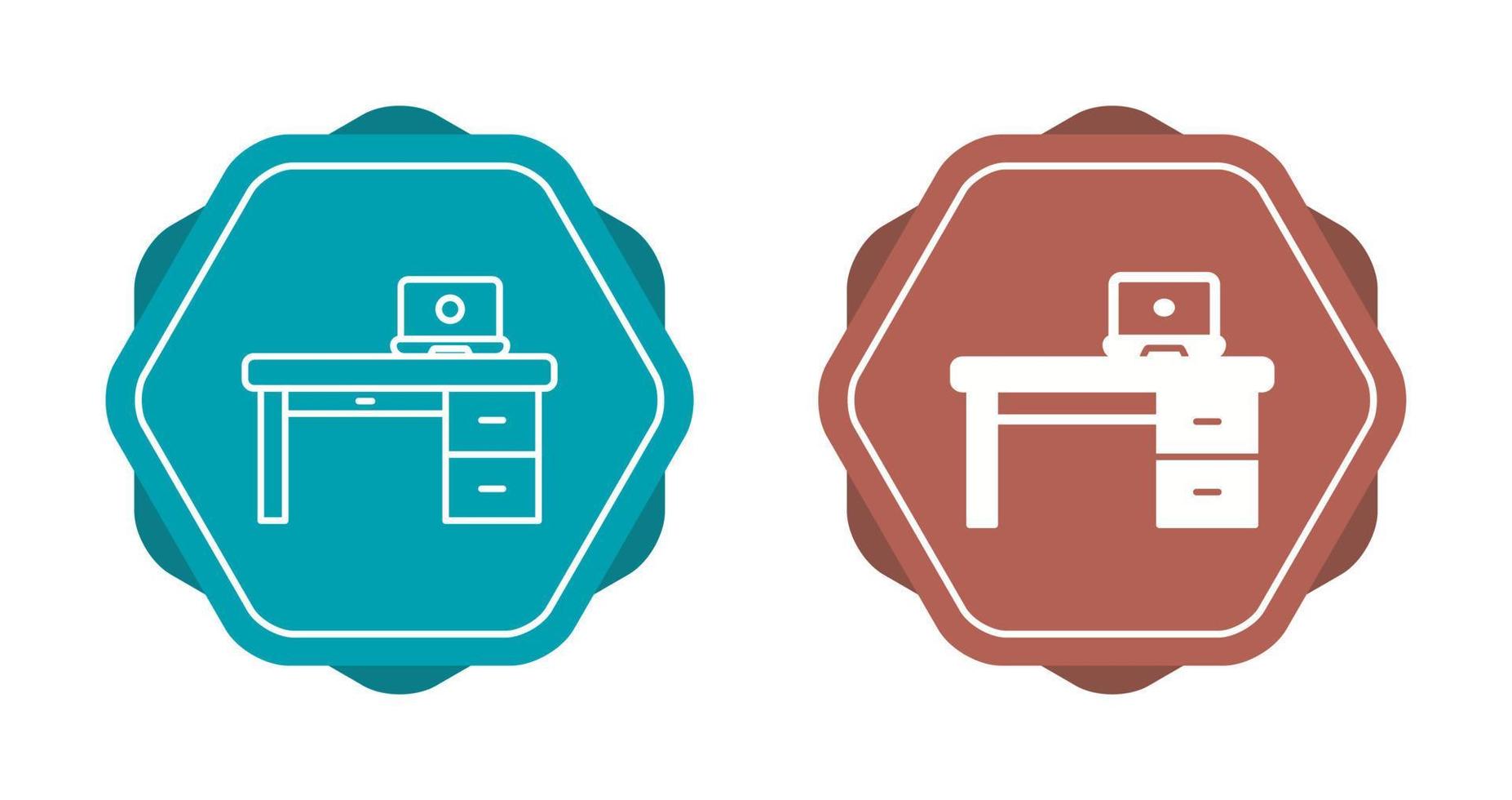 Office Desk Vector Icon