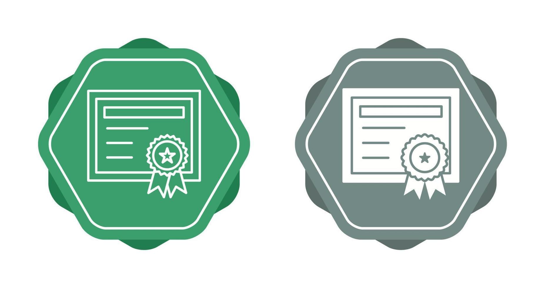 icono de vector de certificado