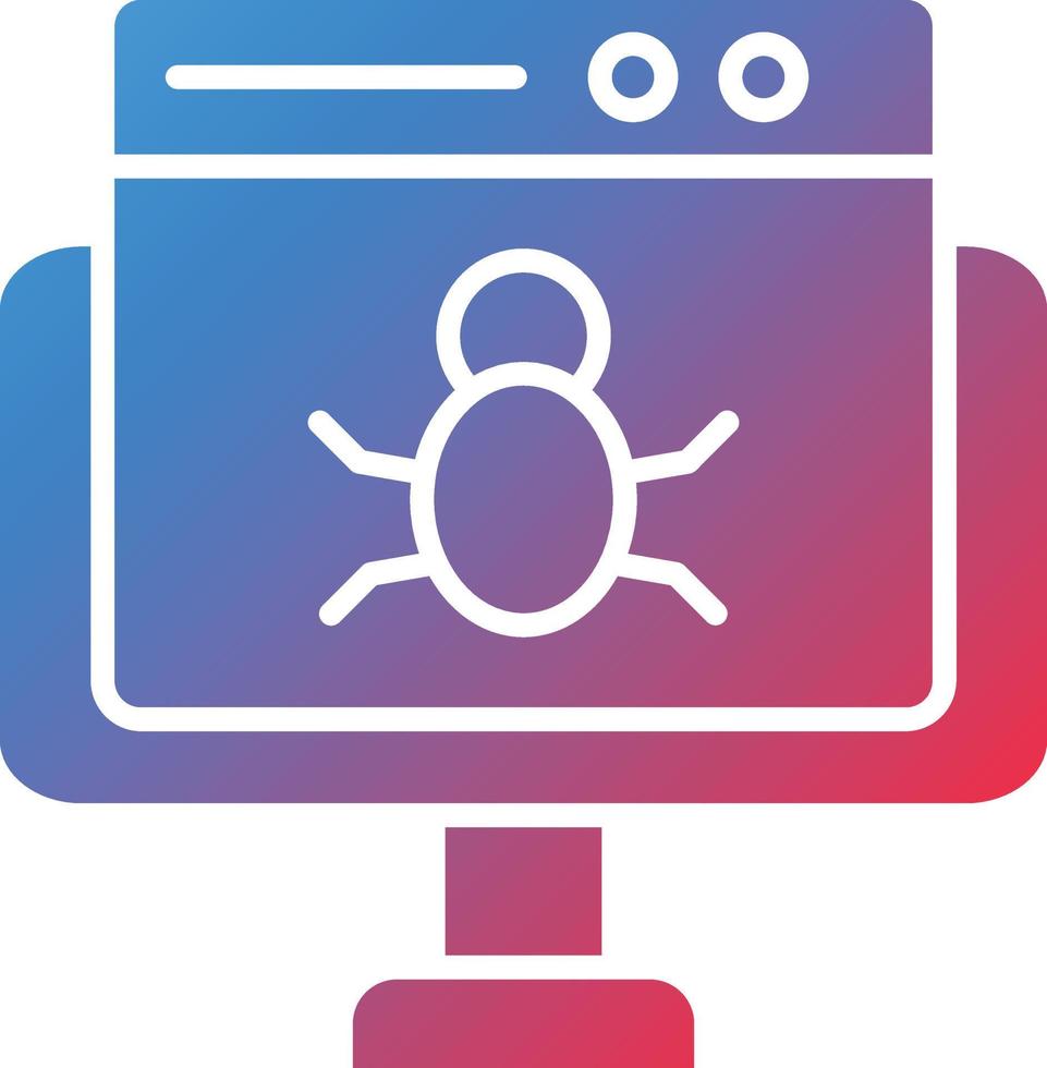 Vector Design Website Bug Icon Style