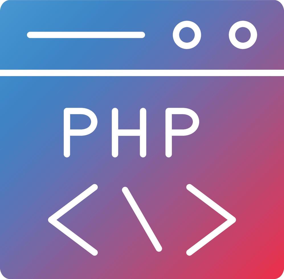 vector diseño php codificación icono estilo