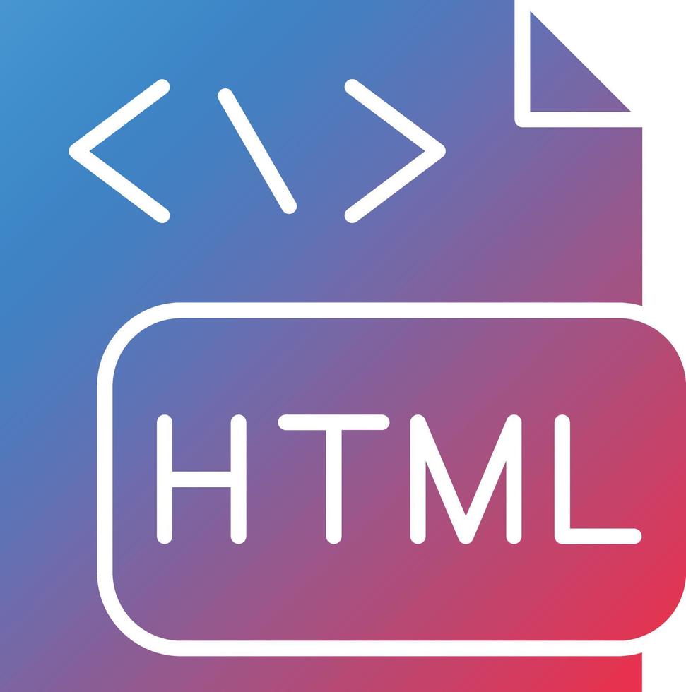 Vector Design HTML File Icon Style
