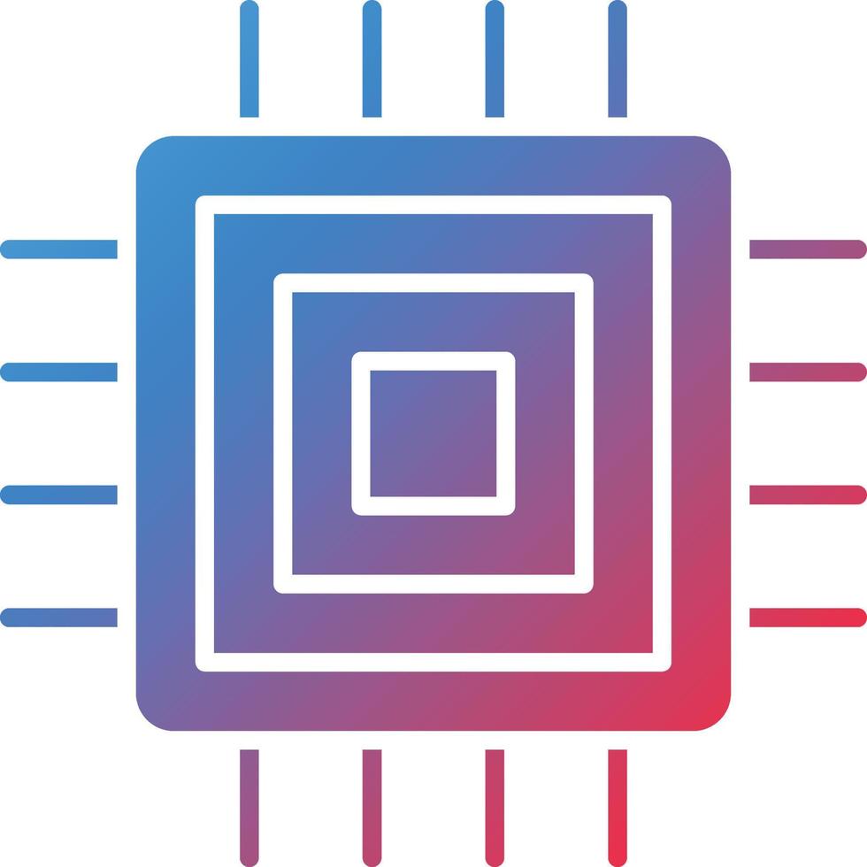 Vector Design Microprocessor Icon Style