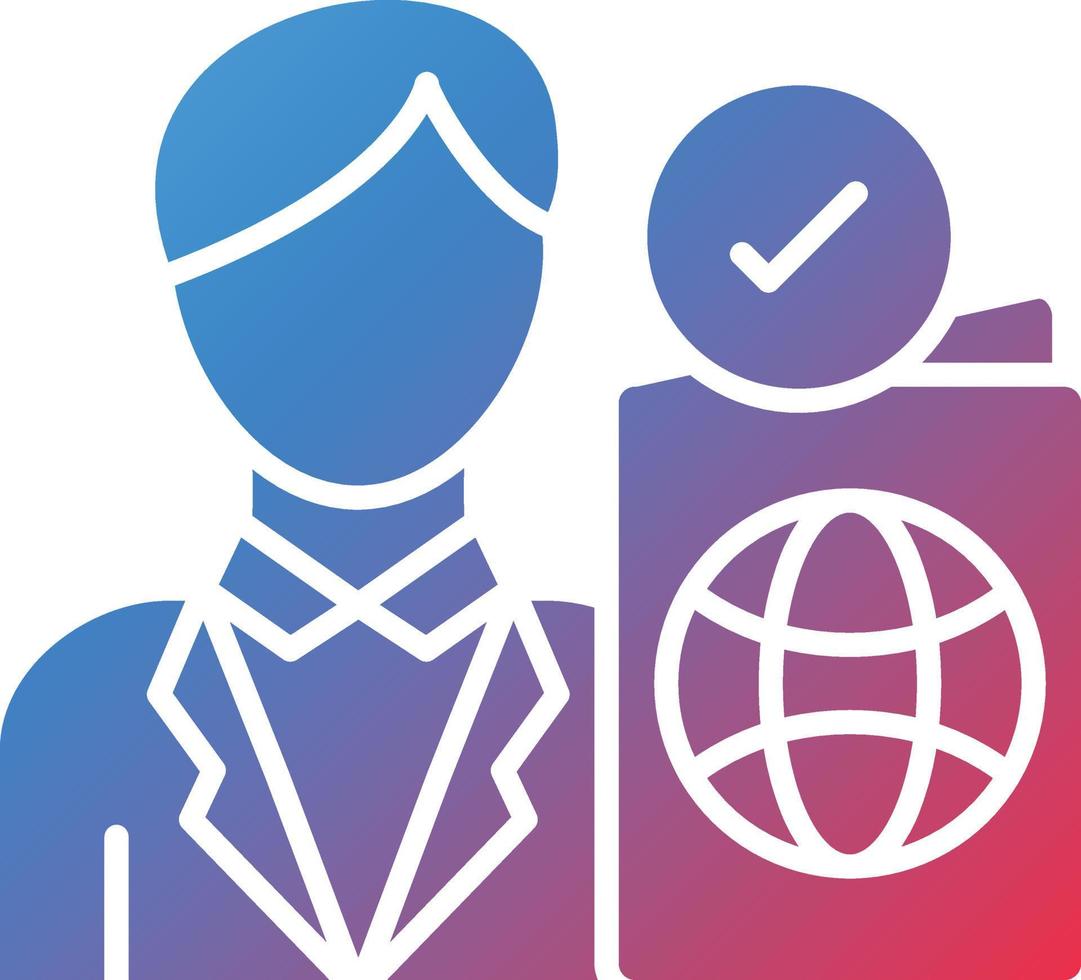 Vector Design Passport Control Icon Style