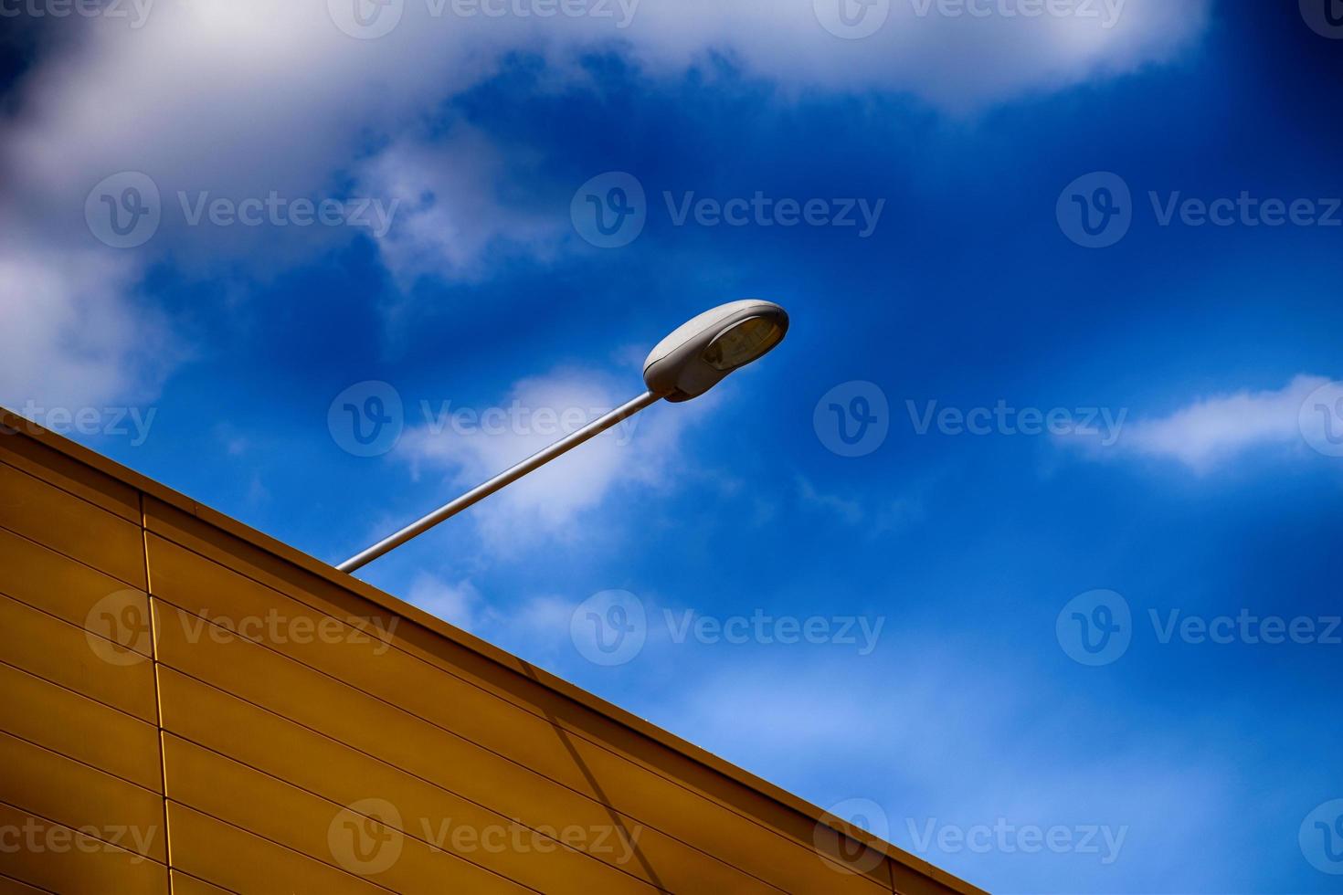 elegant building on a blue sky background modern architecture photo