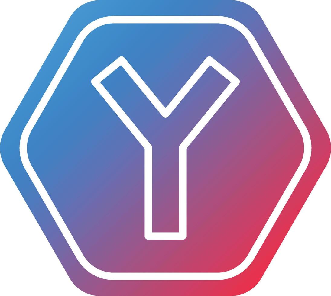 Vector Design Y Intersection Icon Style
