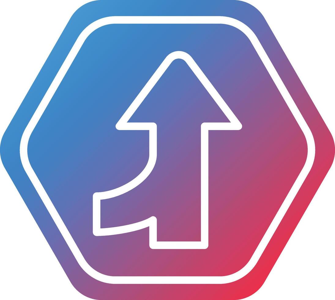 Vector Design Merging Road Icon Style