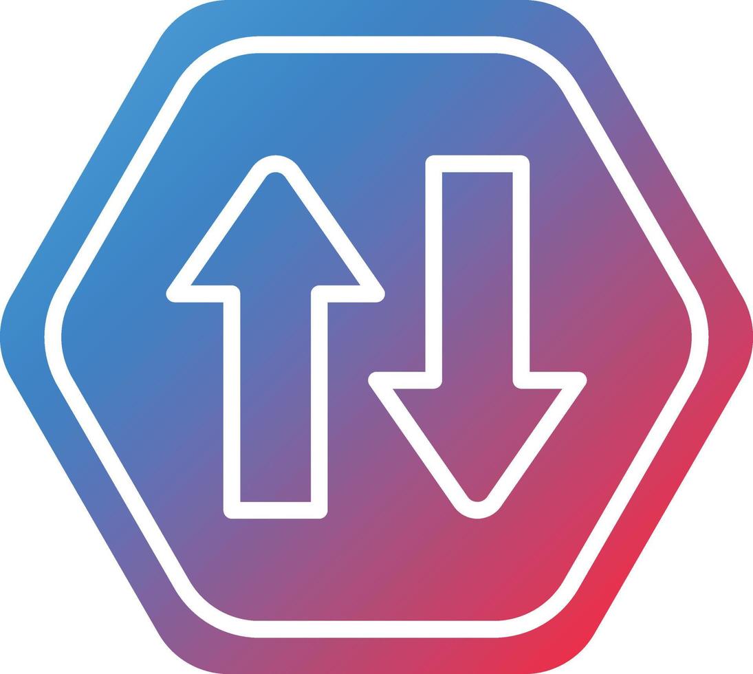 vector diseño dos camino icono estilo