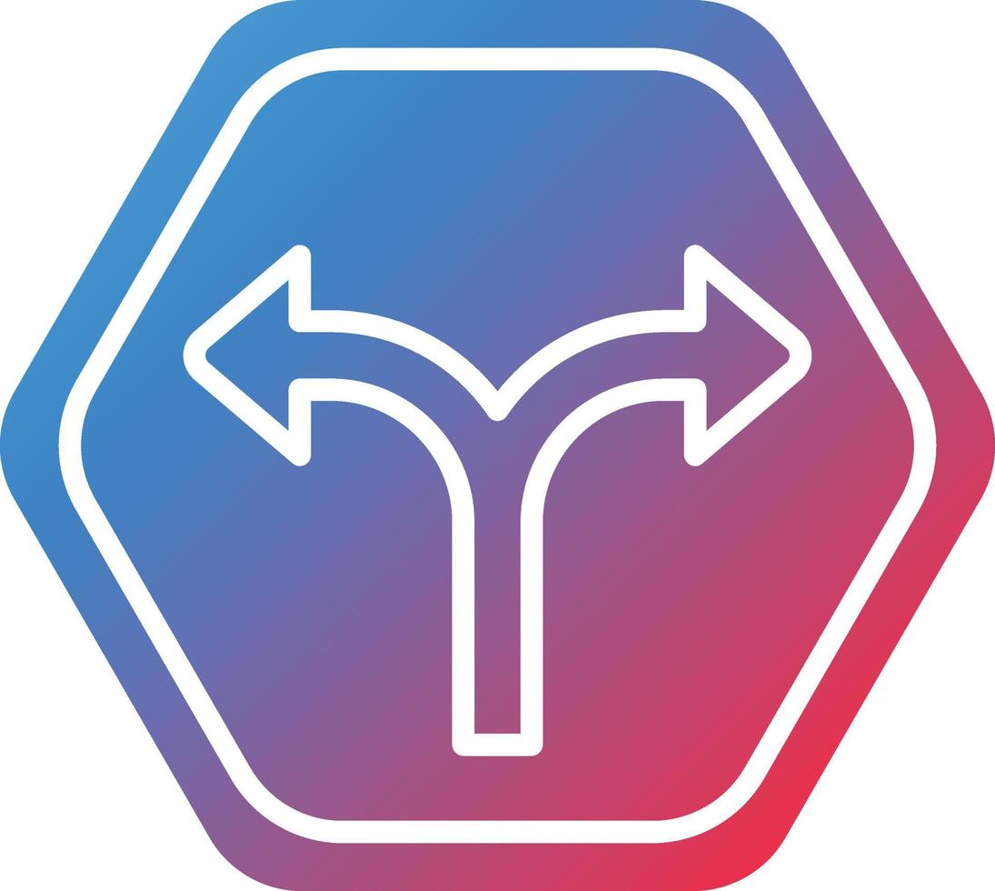 vector diseño división la carretera icono estilo