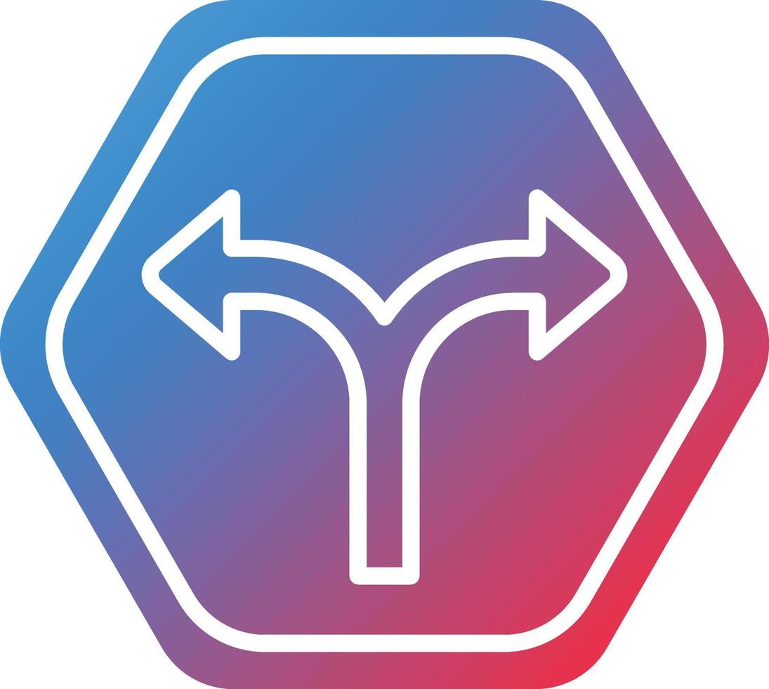 Vector Design Split Road Icon Style