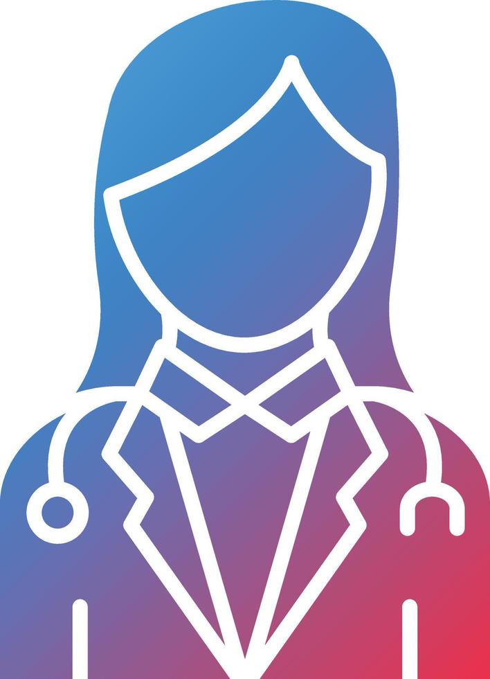 Vector Design Lady Doctor Icon Style