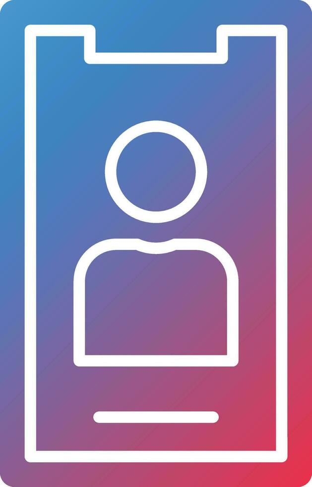 Vector Design Mobile Contacts Icon Style
