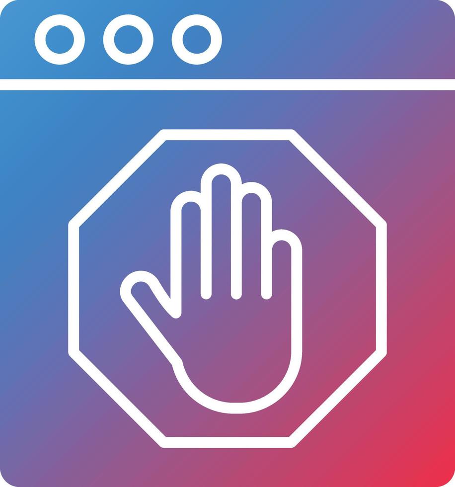 Vector Design AD Blocker Icon Style