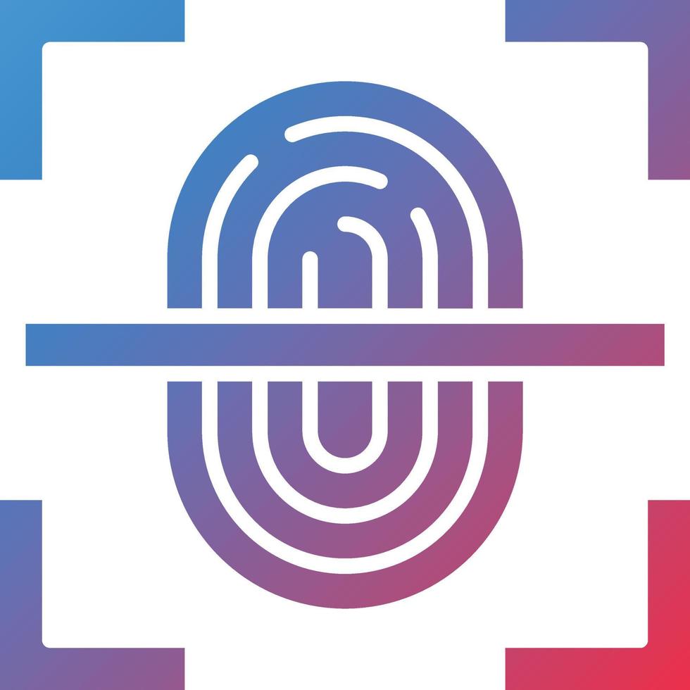 Vector Design Fingerprint Scan Icon Style