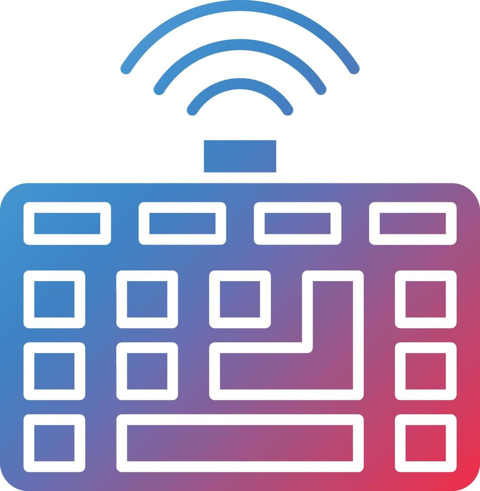 Vector Design Wireless Keyboard Icon Style