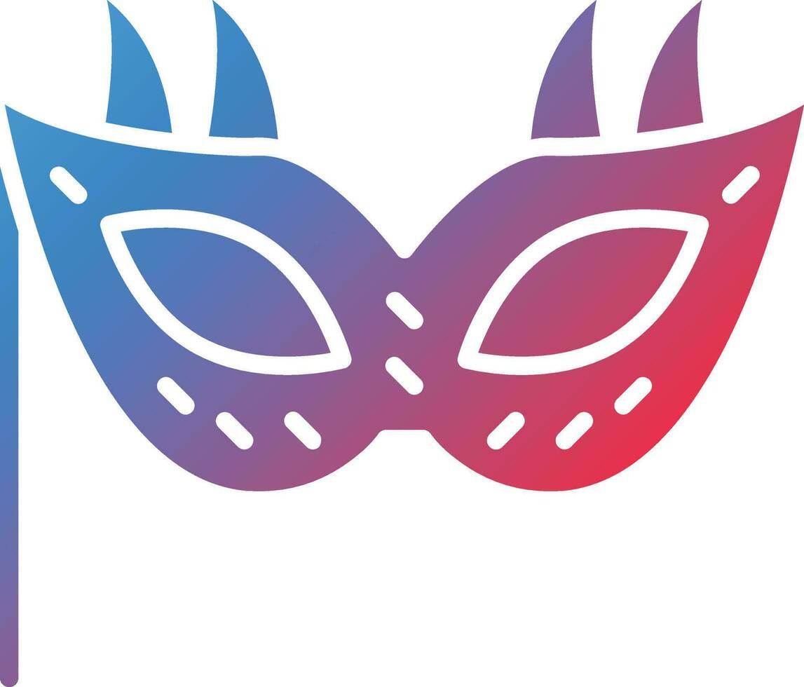 Vector Design New Year Mask Icon Style