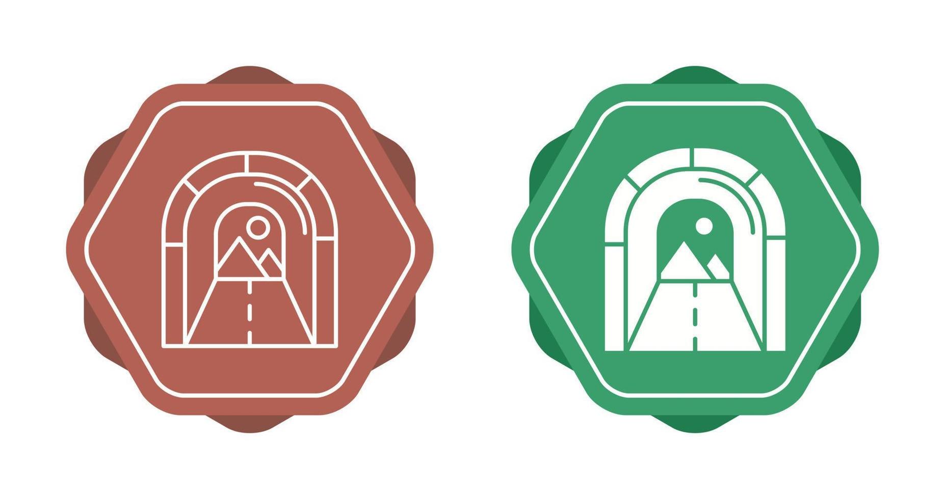 icono de vector de túnel