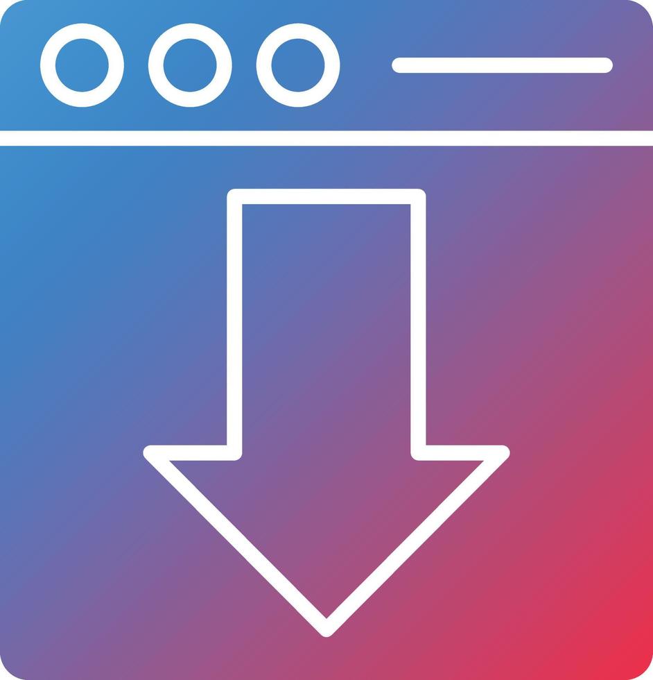 Vector Design Webpage Download Icon Style