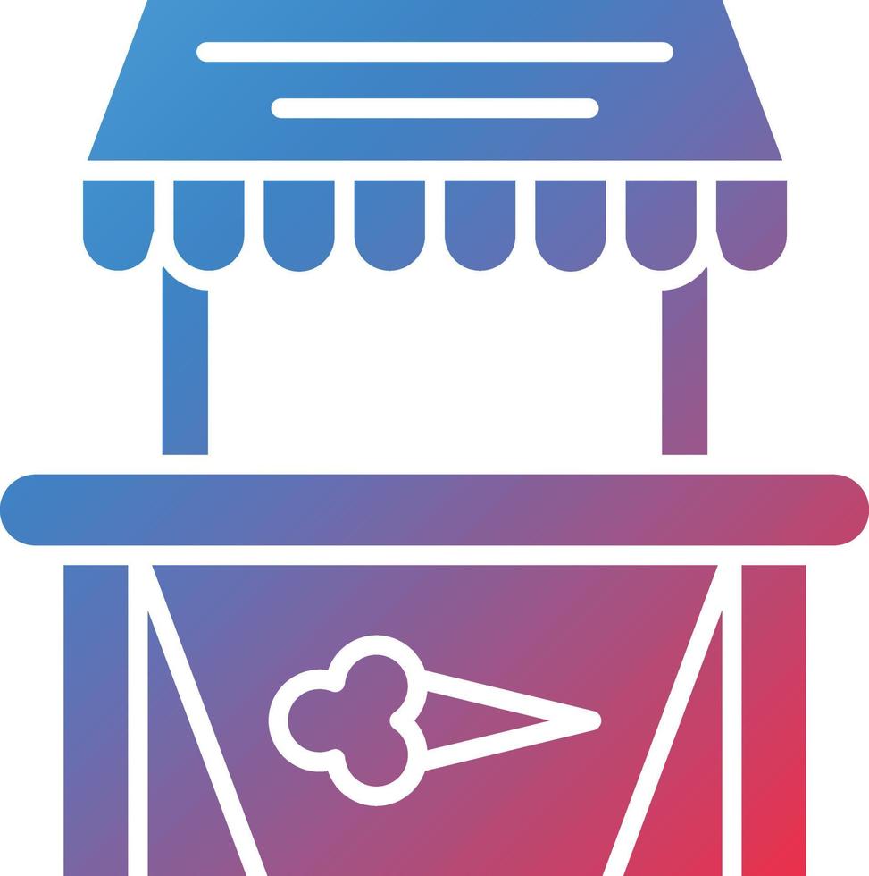Vector Design Ice Cream Stall Icon Style