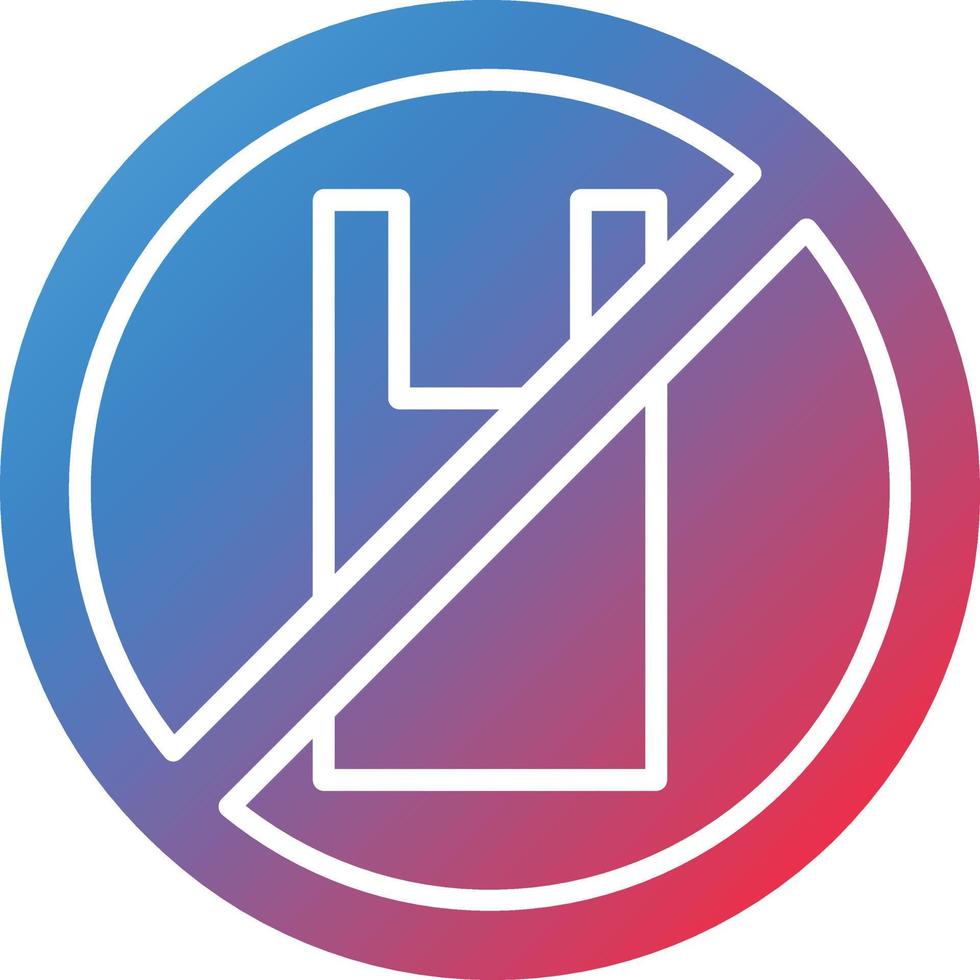Vector Design No Plastic Bottles Icon Style