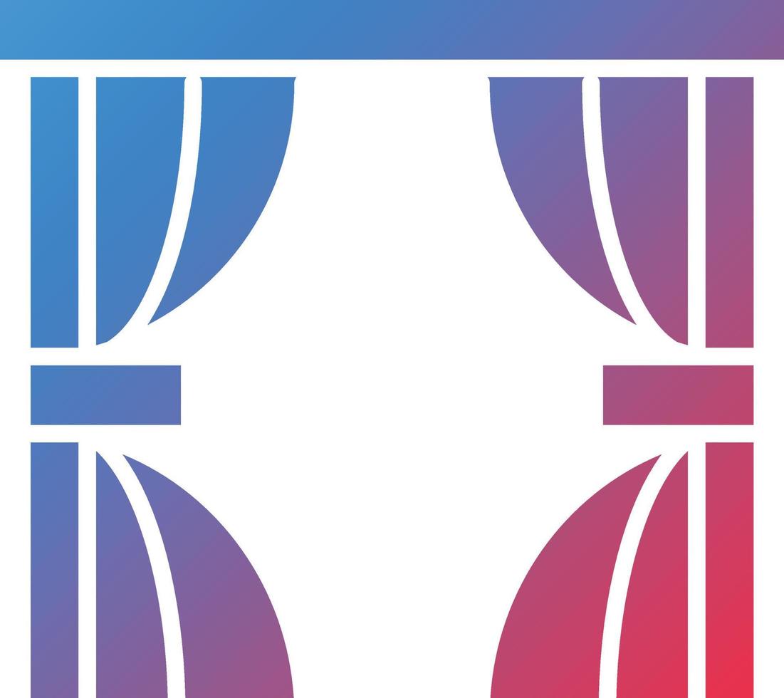 Vector Design Curtains Icon Style