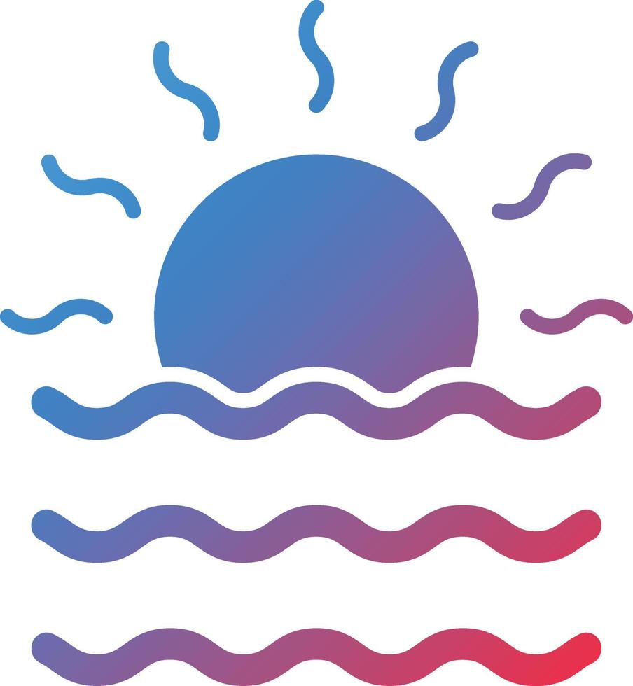 Vector Design Sunset Icon Style