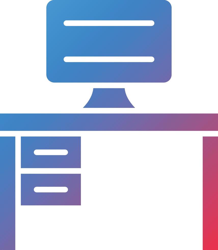 Vector Design Computer Table Icon Style